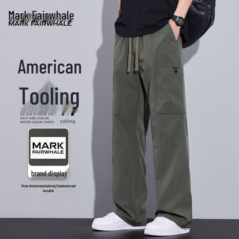MARK FAIRWHALE Men s Ice Silk Casual Pants M
