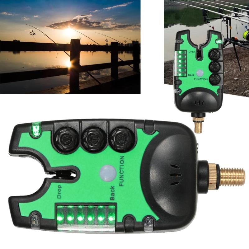 LED Light Electronic Fishing Bites Sounds Alarm Alerts Bells Clamps On Fishings Rod