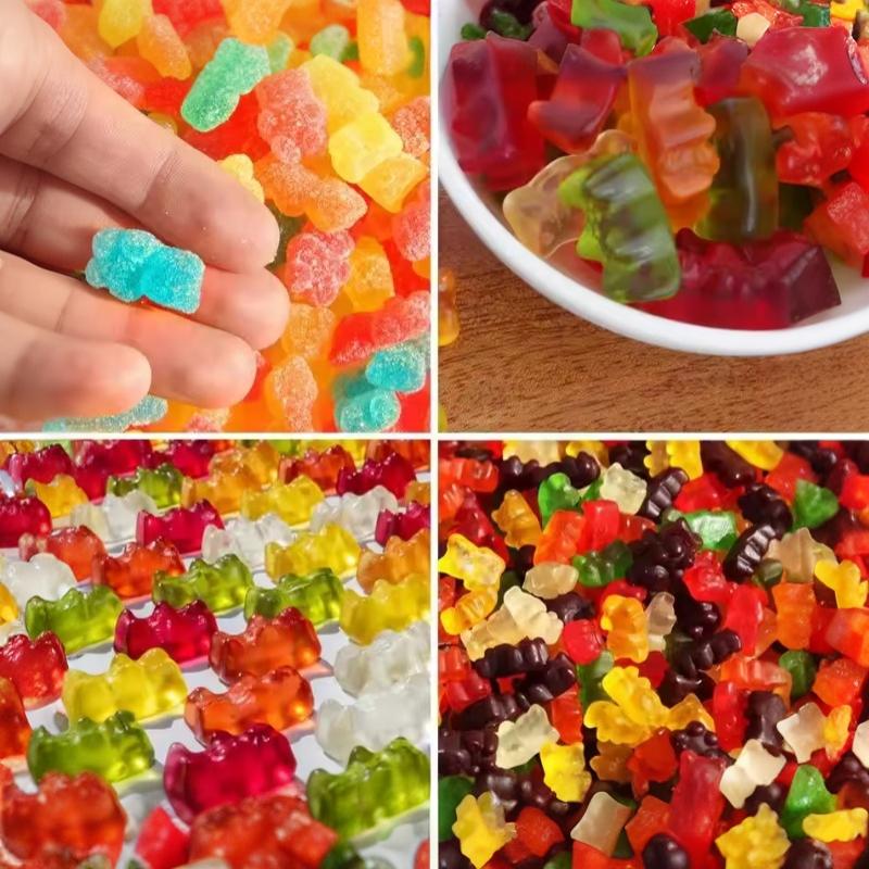 1/5Pcs Candy Gummy Jelly Trays Molds Kit Candy Silicone Moulds With 2 Dropper Set Reusable Candy Baking Mold Kitchen Tools