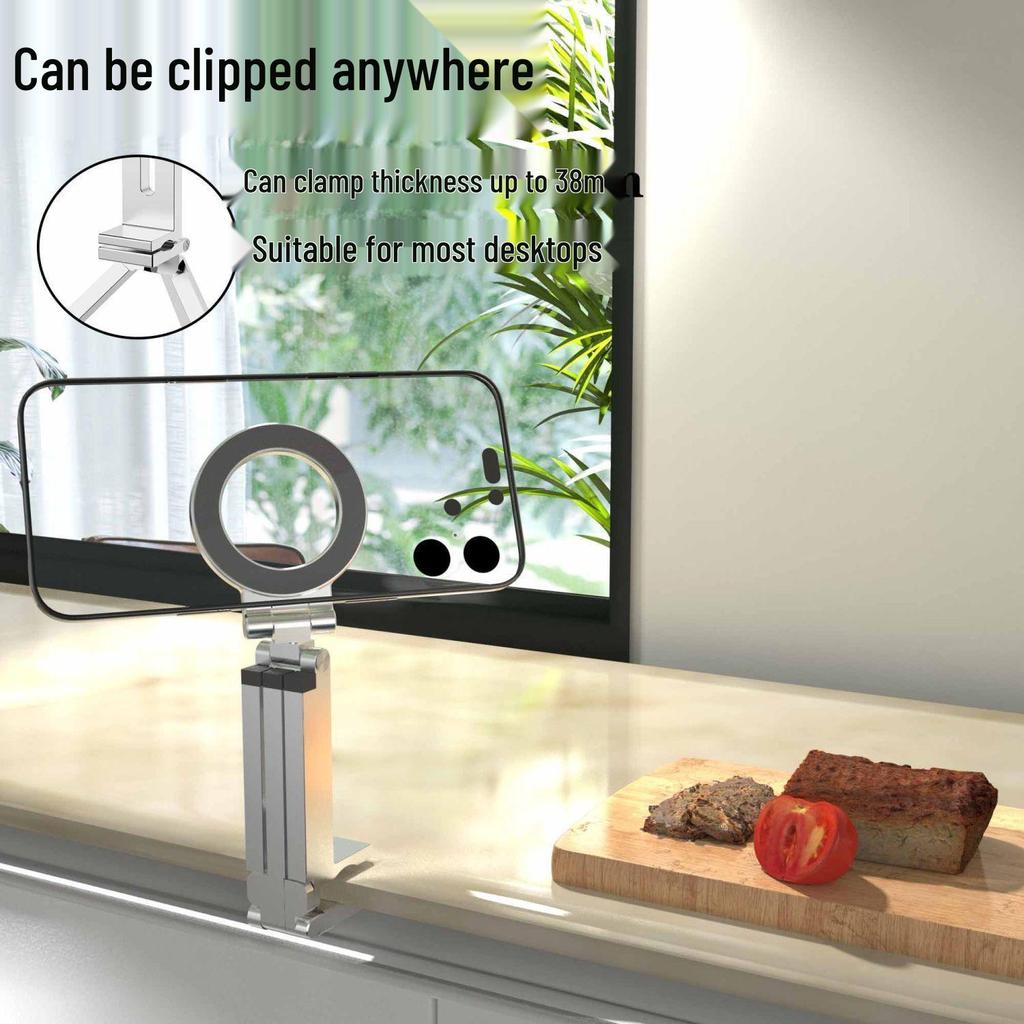 Magnetic Travel Phone Holder: Compact, Sturdy Tripod for Live Broadcasts and Desktop Use