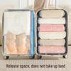 Travel Vacuum Compression Storage Bag - Portable, Transparent, Hand-rolled for Clothes and Pillow