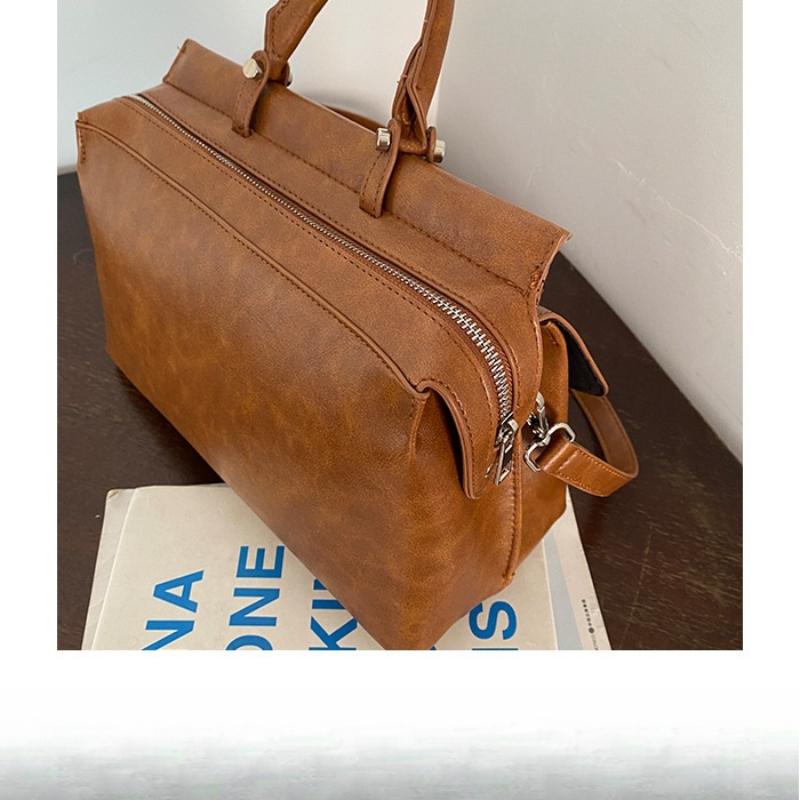 Porte-documents rétro Nouveau style Travail Sac de navetteuse pour femme Sac à main texturé grande capacité Sac messager Sac messager