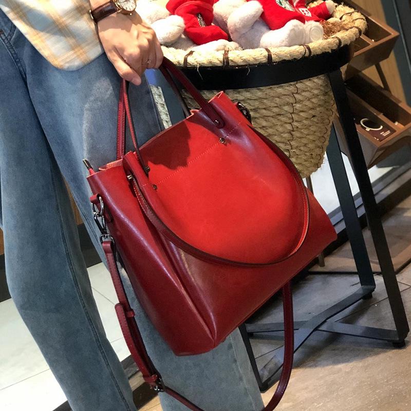 

Женская роскошная сумка через плечо из коровьей кожи, высококлассная, вместительная сумка (2025)