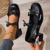 French Bow Mary Commuter Women's Single Shoes 2025 New Square Toe Spring Ballet Style