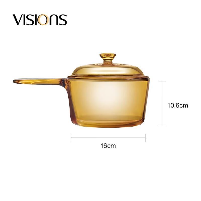 Corning Visions 1.5L Crystal Flame Glass Pot