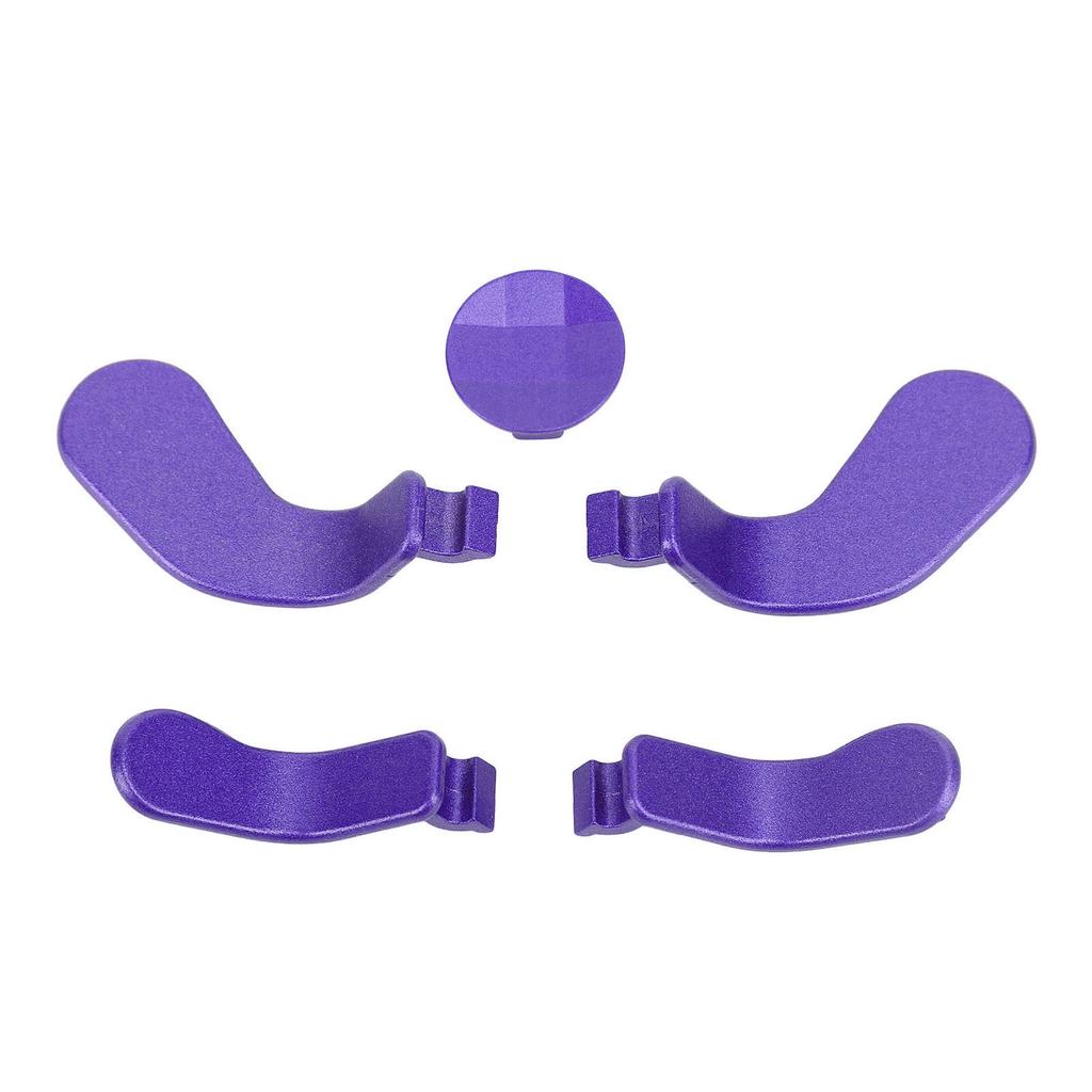 Game Controller Paddles 4 Stainless Steel Thumb Sticks and 1 Direction Pad Replacement for Elite Series 2 Dark Purple