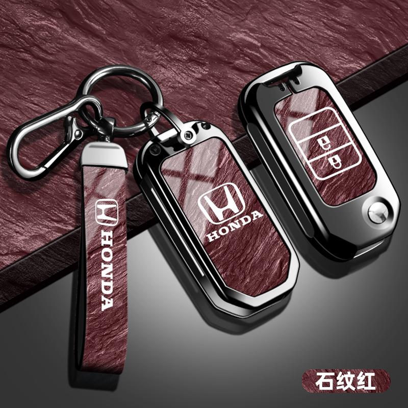 ARG1 Zinc Alloy Car Flip Key Case Fob Cover Protection Shell Keychain For Honda CIVIC CR-V INSPIRE CITY Accord HR-V Pilot Sport SI EX