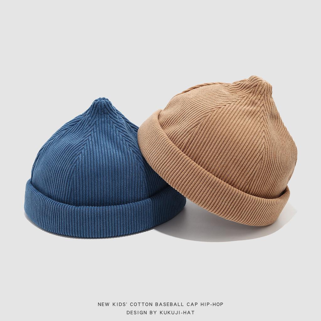 Punk Ethnic Cotton Corduroy Toddler Cap With Breathable Windproof Design For Kids