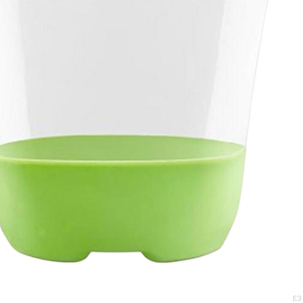 12 -PCs Plant Kindergarten Starter Pots with Drain Hole Quadratical Transparent Flower Seedling