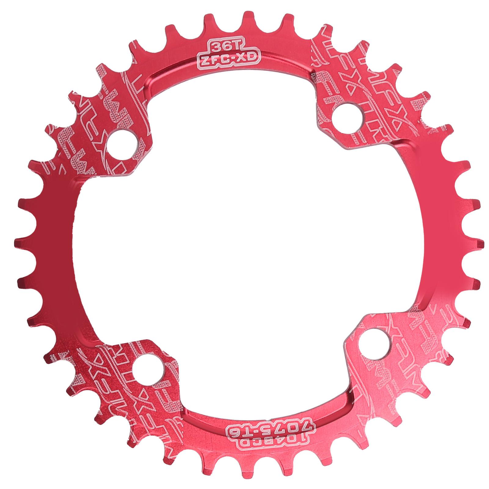 FMFXTR 104BCD Crankset Chainring Aluminum Alloy Positive and Negative 36T MTB Bicycle ChainringRed красный
