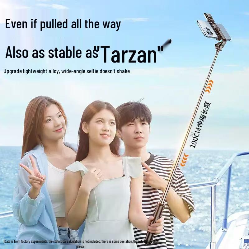 Influencer All-in-One Mobile Stabilizer & Tripod: Portable Selfie Stick with 360-Degree Rotation for Live Broadcasts and Vlogging
