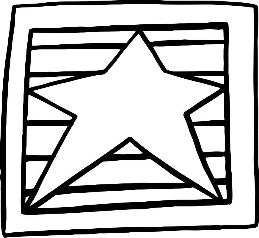 Printtoo Diary Card Scrap-Booking Star Design Square Wooder Rubber Stamp Block-2 x 2