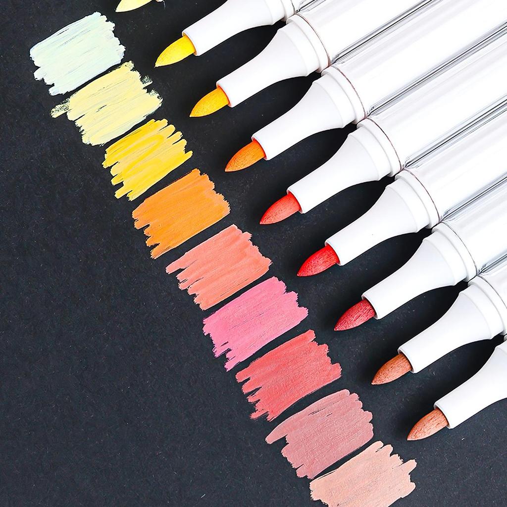 9pcs Color Studio Markers Set Soft Head Brush for Art Painting Drawing Manga Sketch Rocks Fabric