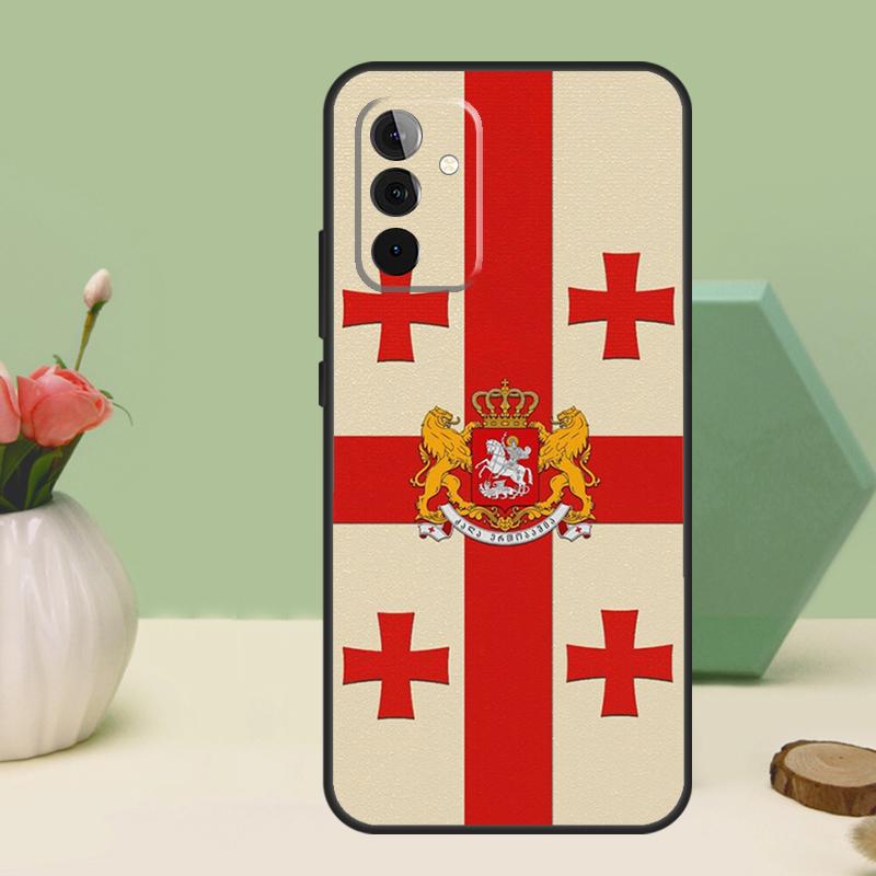 Georgia Grunge Flag For Samsung Galaxy A36 A56 A54 A34 A14 A06 A16 A26 A12 A32 A52 A13 A33 A53 A15 A35 A55 Case