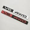 3D Metaal Auto Styling V6 4WD Logo Achterklep Badge Zijspatbord Embleem Sticker Auto Carrosserie Auto Exterieur Accessoires