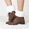 Soft Fluffy Faux Fur Leg Warmers Thick Fuzzy Foot Covers Harajuku Style Warm Foot Sleeve  Winter