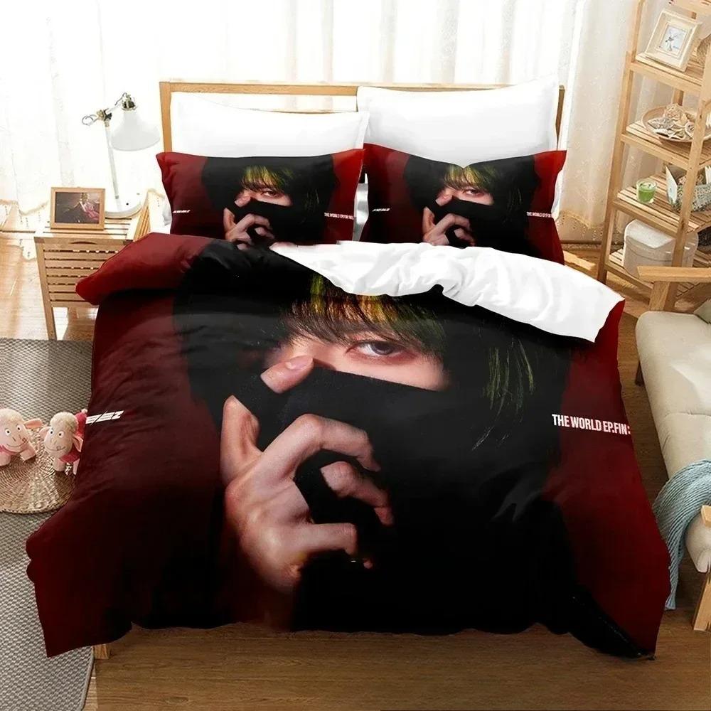 The World Ep.fin Will ATEEZ Bedding Set Duvet Cover Bed Set Quilt Cover Pillowcase Comforter King Queen Size Boys Adult Bedding