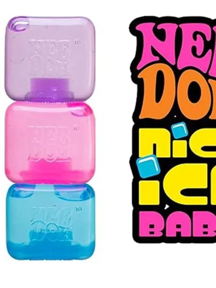 Needoh Nice Cube Sensory Stress Reliever Fidget Tool for Anxiety & Focus Desk Sensory Cube for Adults & Kids
