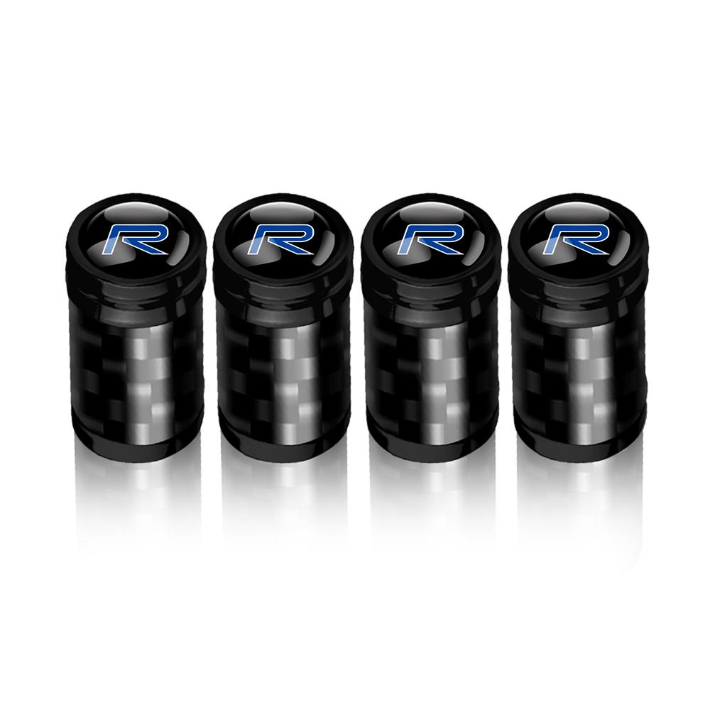 For Volvo ew1For Volvo R Rdesign XC40 C70 V60 V90 AWD T6 D8 T8 4Pcs Carbon Fiber Car Wheel Tire Valve Stem Air Cap Auto Accessories Valve Cap