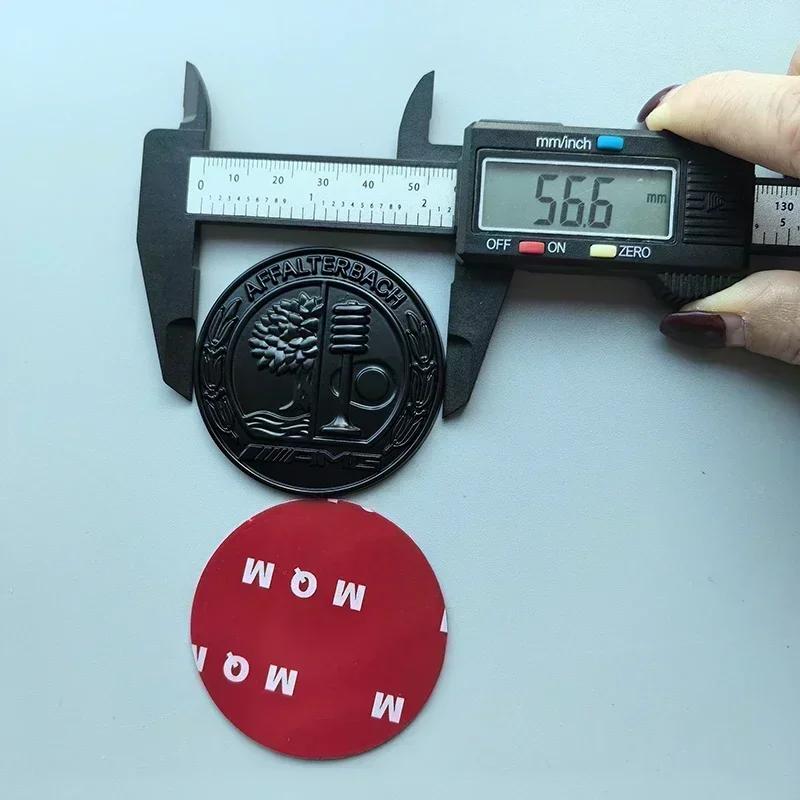 

45mm 56mm 65mm Round Metal Logo Apple Tree AMG Car Emblem Hood Rear Side C Pillar Badge for Mercedes Benz Matte Black Sticker