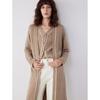 ELLE Women's French Lambswool Long Knitted Cardigan