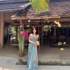 Xishuangbanna Thai Retro Bohemian Neck Sling Dress Female Sexy Backless Seaside Vacation Dress
