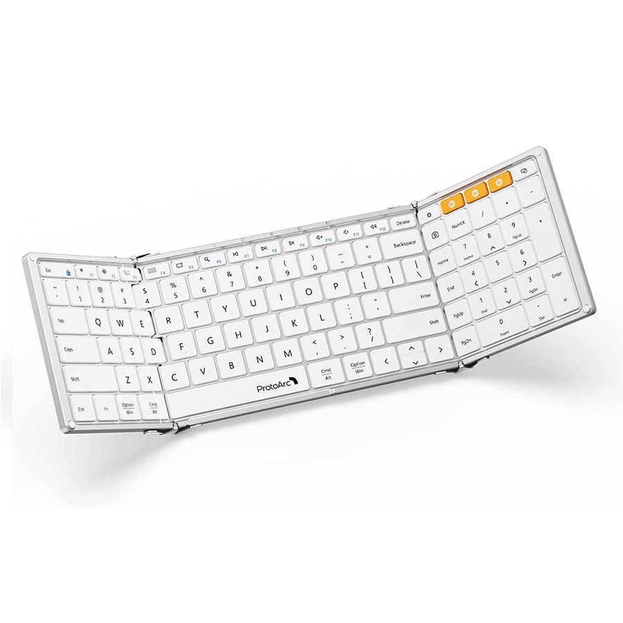 Folding Keyboards with Numeric Keypad Bluetooth Wireless Portable Silm Full-SizeT Foldable Keyboard for Travel Computer PC iPad
