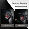 Engine Start/Stop Button Cover, Carbon Fiber Zinc Alloy Car Power Control Trim, Push To Start Button Key Ignition Protective Cover, Universal for