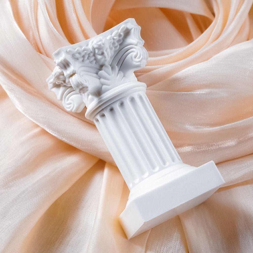 Desktop Ornaments Europe Style Miniature Candlestick Photography Props Handicraft Roman Column