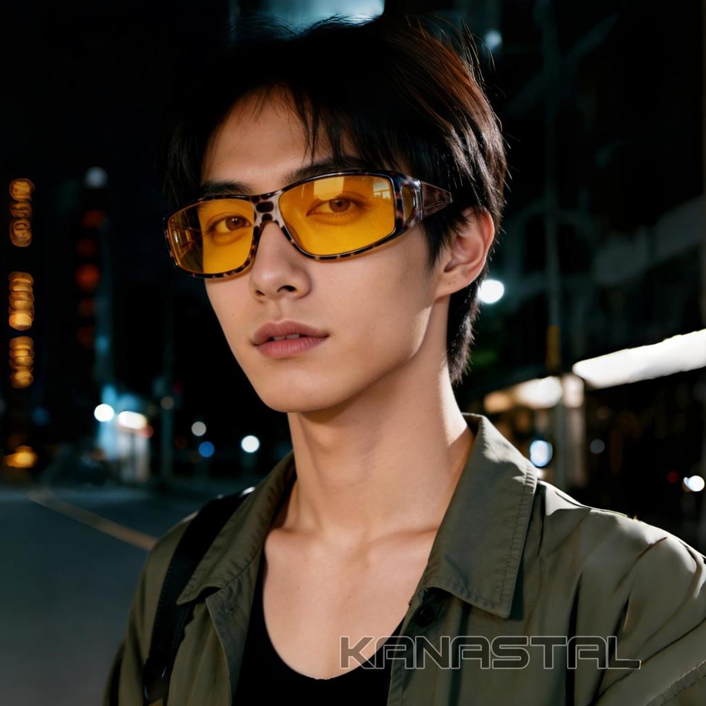 Sunglasses for Night Yellow Impact Popular for Sports [KANASTAL] Over-the-Glasses Driving, Lenses, Ultra-Lightweight, Resistant, Driving, Cycling,