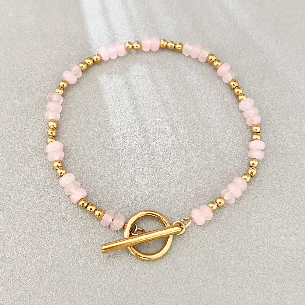 Handmade Spacer Beads Bracelet Adjustable OT Ring-clasps Bracelet Gift Style B