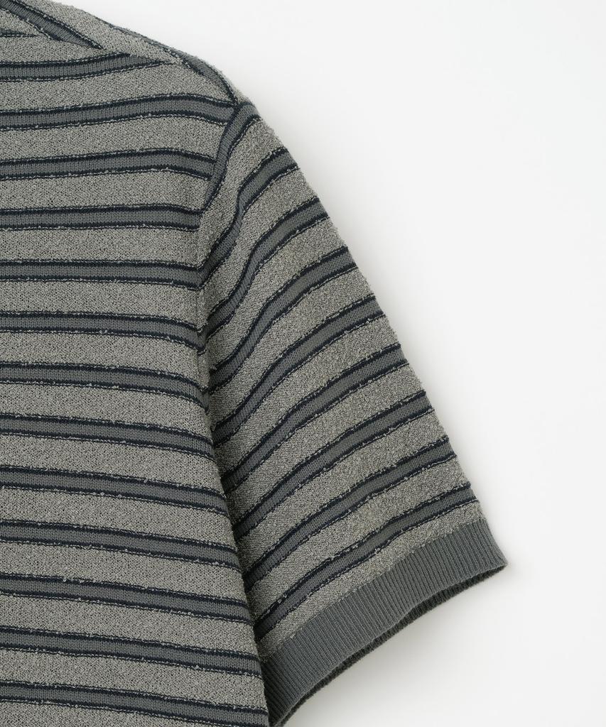 MILLO ARCHIVE Farnen Half Collar Knit [Charcoal Gray]