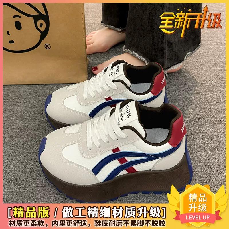Hong Kong style Internet celebrity genuine high value Forrest Gump shoes women's shoes autumn and winter 2025 new thick sole heightening n