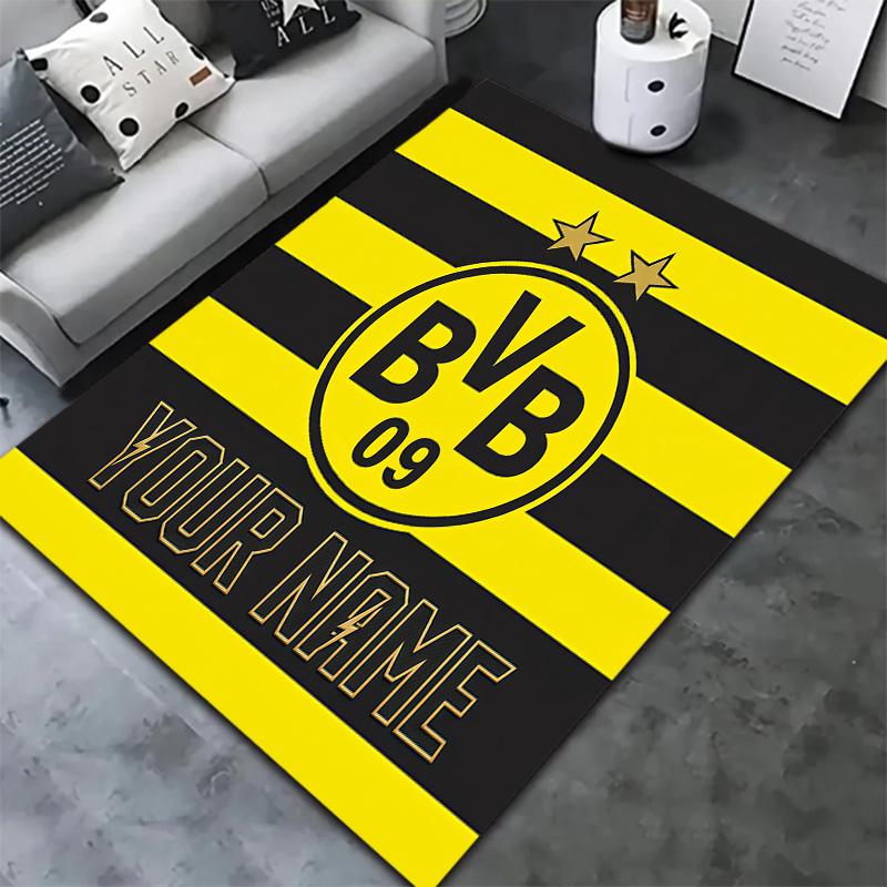 Bvb Custom Name Carpet Rug For Living Room Bedroom Home Sofa Decoration,Kids Play Non-slip Floor Mat