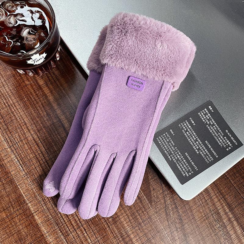 

Перчатки Женские Зимние Теплые Для Верховой Езды Флисовые Утепленные Холодо- и Ветрозащитные Зимние Замшевые Немецкий Вельвет Студенческие average size