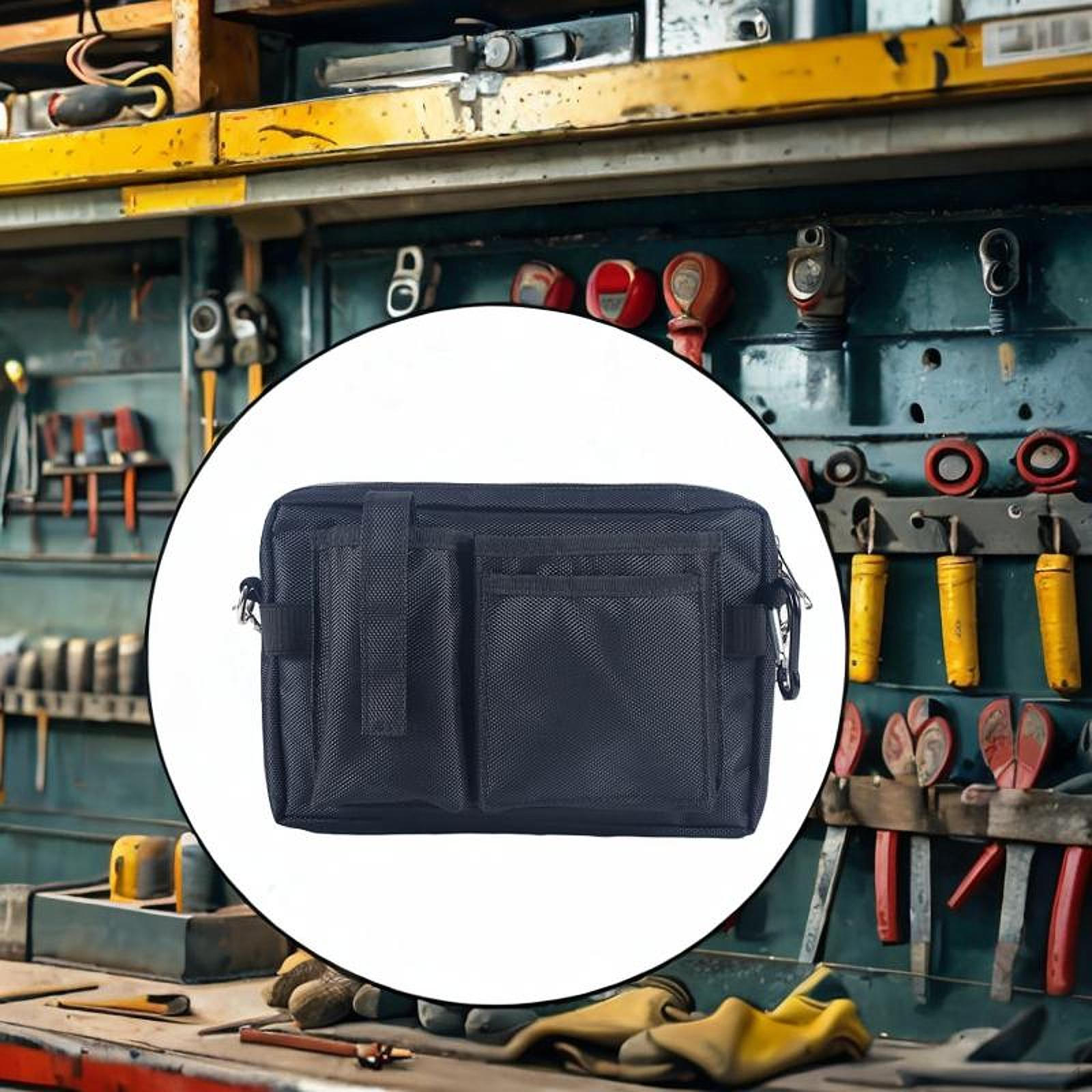 

Сумка на пояс для садовых инструментов, органайзер, многофункциональная, регулируемый ремень, подсумок для электрика чёрный