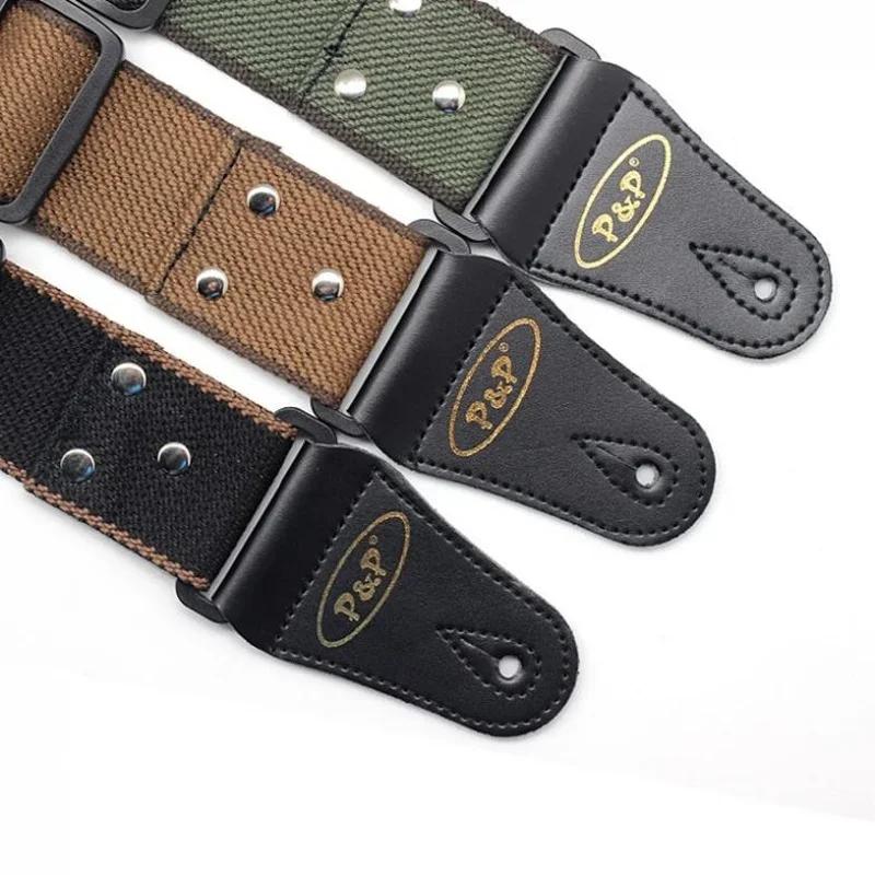 Adjustable Pure Cotton Guitar Strap  for Guitar Bass Guitar Parts Accessories  Guitar Accessories  Bass Guitar Colors Optional