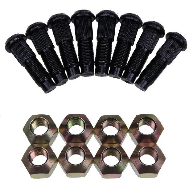 8X Felgenmutter Radmutter 6564669 & 8X Felgenbolzen Radbolzen 6709170 Set passt für Bobcat 751 753 763 773 863 873 883 863 S150 S160 S175
