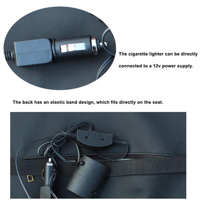 Car Electric Massage Back Cushion for Car Seat Support Health Care Lumbar Pad Auto Back Pillow Leather Auto Seat Back Support