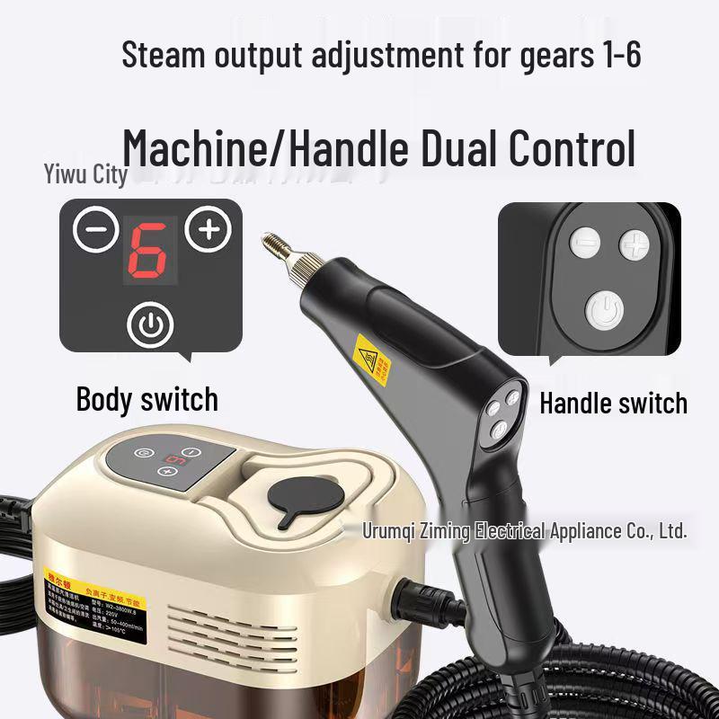 3.5BAR Dual Control Digital Display Steam Cleaner - High Temperature & Pressure for Efficient Cleaning