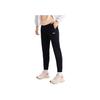 Li Ning Training Series Logo Micro-Label Solid Color Tapered Knit Sports Pants Women Pants Black AKLR884-1