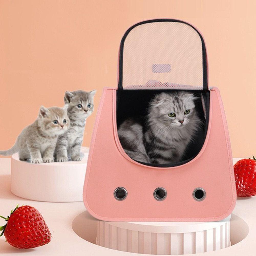 Lightweight Large Capacity Cat Carrier Bag Breathable Portable Pet Carrying Bag Pet Travel Backpack Puppy