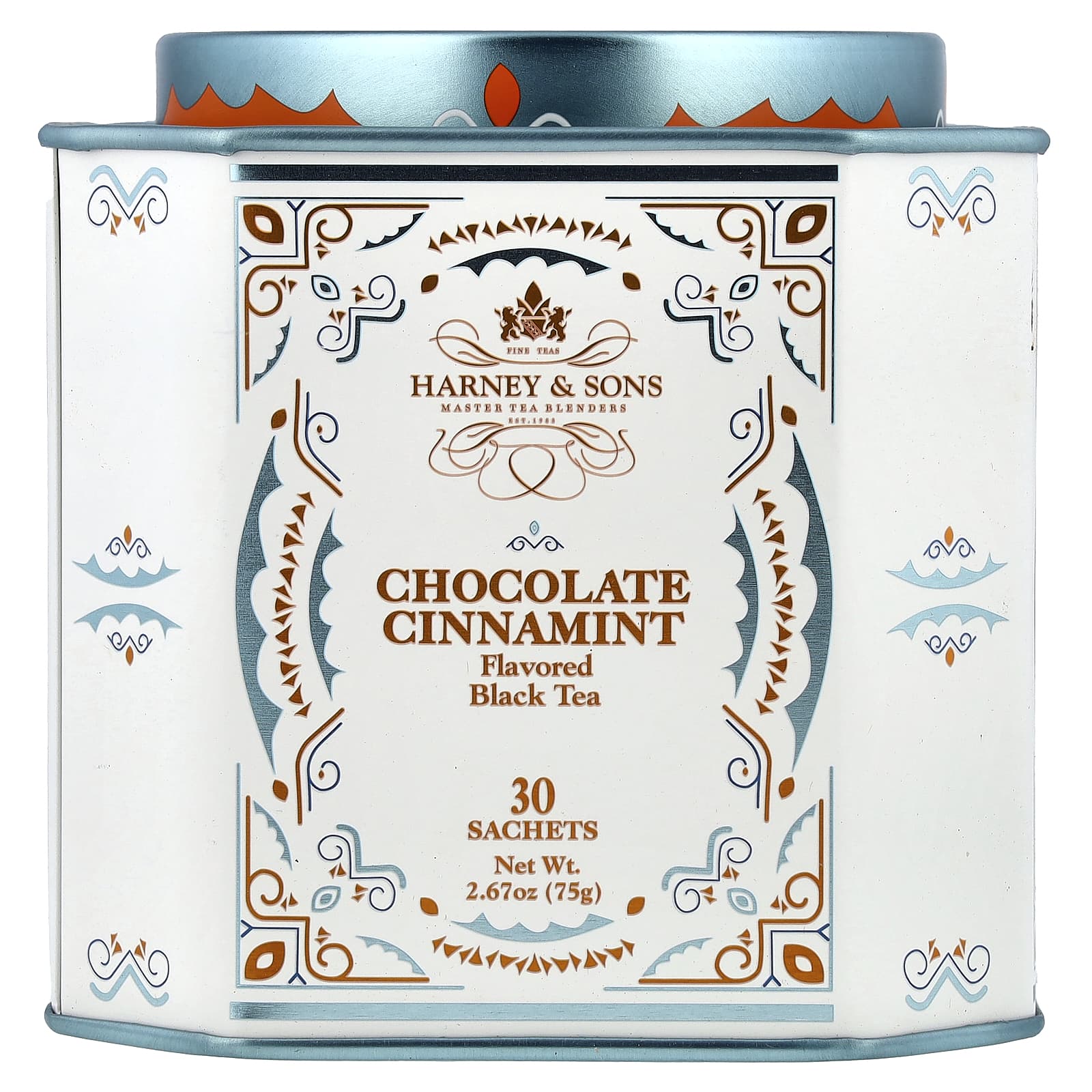 

Harney & Sons, Черный чай, Шоколад Корица, 30 пакетиков, 75 г (2.67 унции)