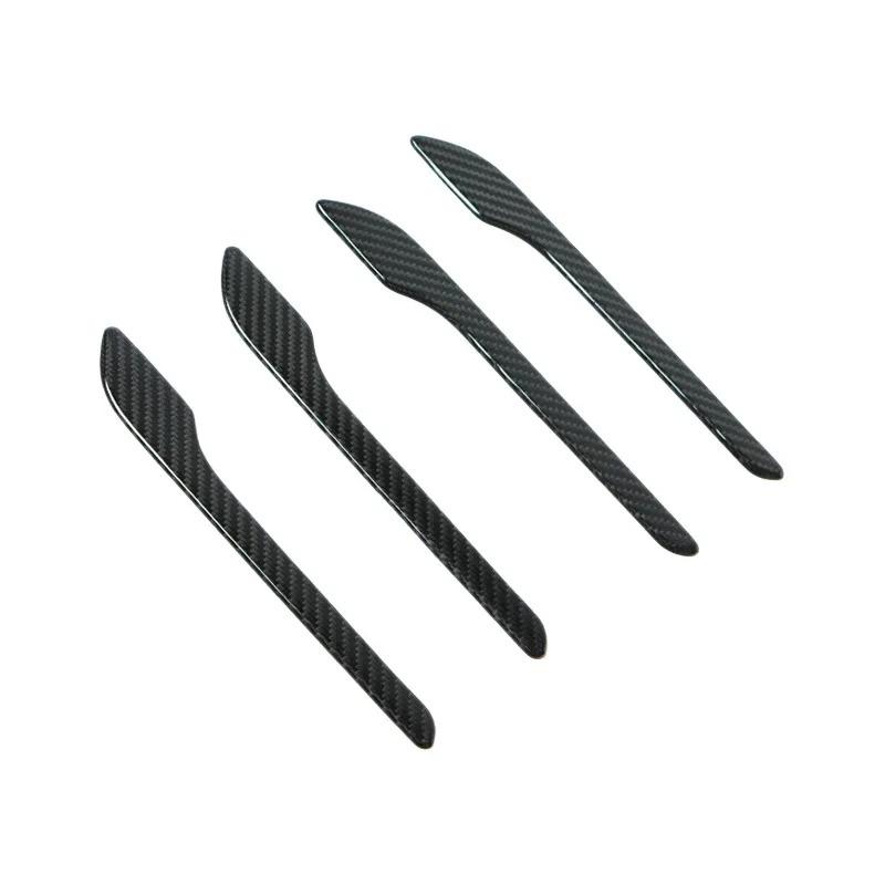 Real Carbon Fiber Door Handle Sticker for Tesla Model 3/Y/3+ Model Y Launch 2017-2025 Door Handle Protector Cover Accessories