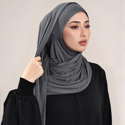 2Pcs Solid Modal Hijab With Full Cover Cap Undercap For Muslim Woman Hijabs Ramadan Headscarf Islam Turban Femme Bandana Set