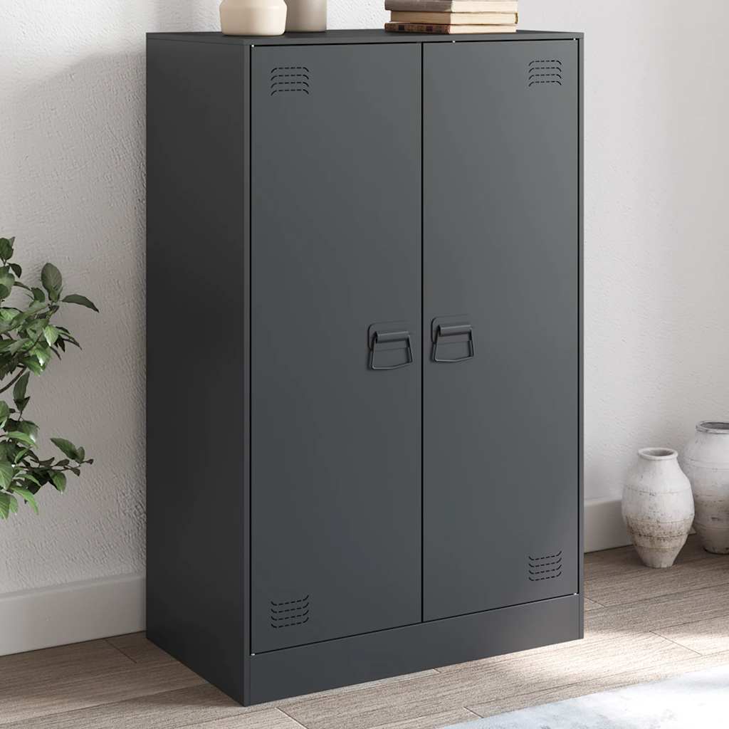 Sideboard Anthracite 67 X 39 X 107 Cm Steel