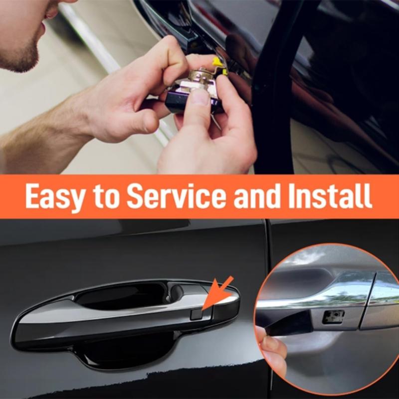 Front Door Electronic Button Switches Easy Installation ABS Exterior Handle Control Switches Simple Installs for Car KX516