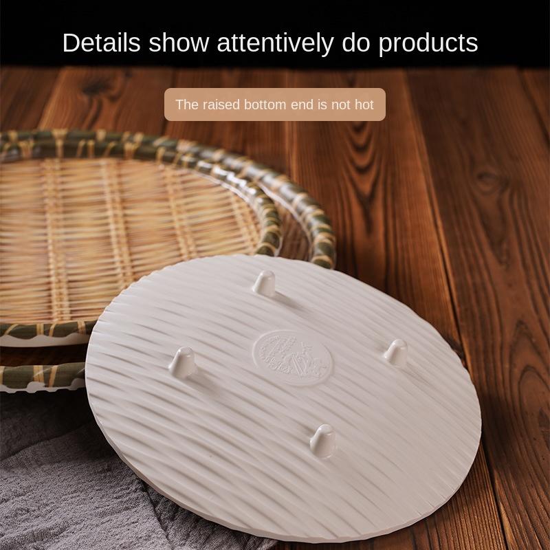 Imitation Bamboo Plate Personalized Creative Tableware  Long Plate Fried Food  Fried Skewer Dustpan Fruit Plate