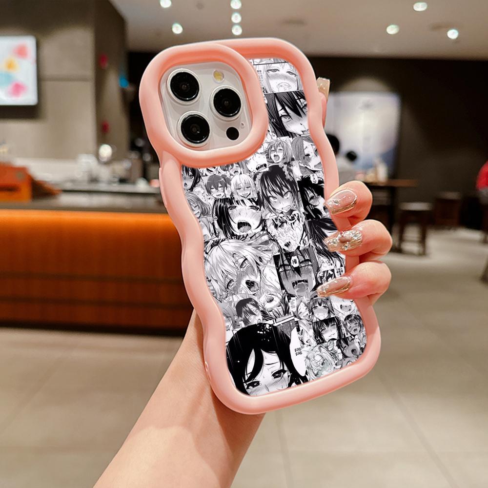 Ae81 Hentai Harajuku Anime Girl art Protective Phone Cases for Samsung S24 Plus S23 Ultra A14 A55 A06 Honor Motorola OnePlus Big Wave TPU Back Cover
