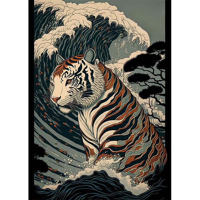 

Asian Animals Zodiac Signs Japan China Prints Poster Canvas Painting Modern Wall Art Pictures for Living Room Bedroom Home Decor 21x30cm No Framed